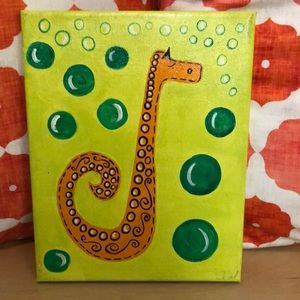 Sea serpent original artwork